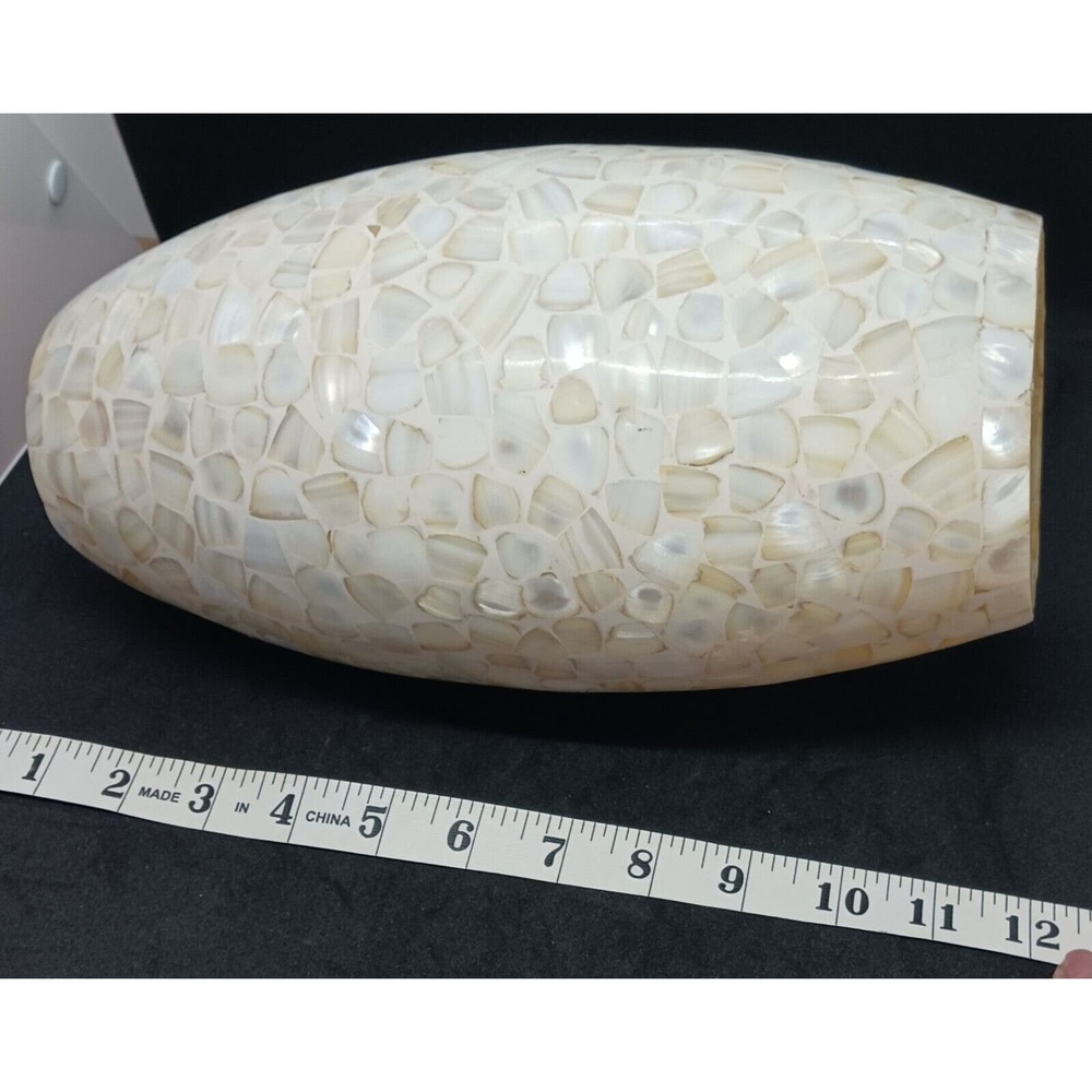 Illuminations Tea Light Vase Shell Mosaic Large 12in - Picture 2 of 2